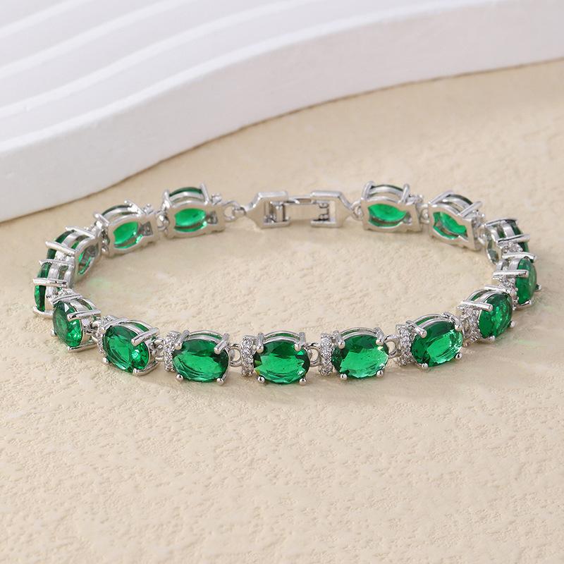 Rose Gold Bracelet for Women Bangles Ins Hot Sale Fine Jewelry Multicolor Fashion Popular Water AAA Zircon Bracelets 19cm зелений
Rose Gold Bracelet for Women Bangles Ins Hot Sale Fine Jewelry Multicolor Fashion Popular Water AAA Zircon Bracelets 19cm зелений