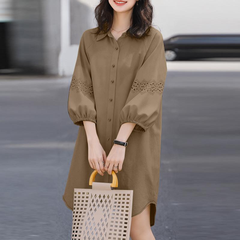 ZANZEA Women Casual Turn Down Collar Loose 3/4 Sleeve Shirt Dress S світло-коричневого кольору
ZANZEA Women Casual Turn Down Collar Loose 3/4 Sleeve Shirt Dress S світло-коричневого кольору