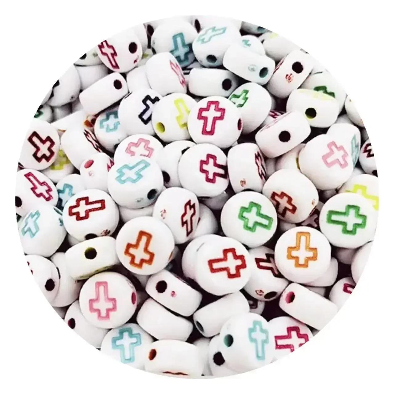 100-500PCS Colorful Cross Beads With Holes Acrylic Round Flat Spacer Beads For Jewelry Making DIY Necklace Bracelet Accessories 100PCS
100-500PCS Colorful Cross Beads With Holes Acrylic Round Flat Spacer Beads For Jewelry Making DIY Necklace Bracelet Accessories 100PCS