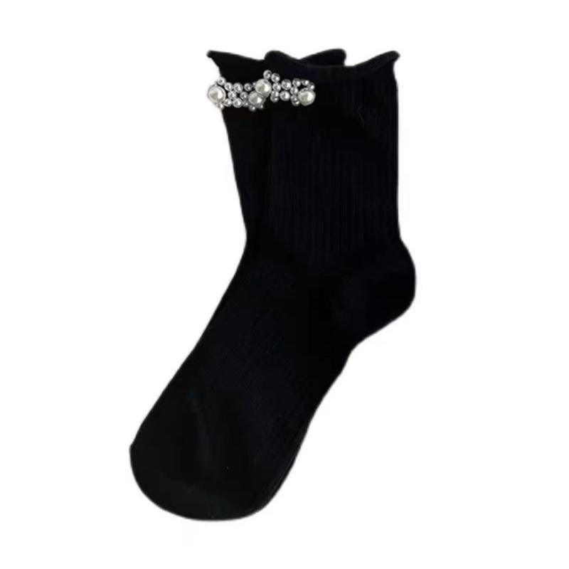 Women High Ankle Socks Roll Cuffs Summer Crew Socks Middle Tube Socks Japanese Cute Pearls Boot Socks Streetwear Gift One Size чорний
Women High Ankle Socks Roll Cuffs Summer Crew Socks Middle Tube Socks Japanese Cute Pearls Boot Socks Streetwear Gift One Size чорний