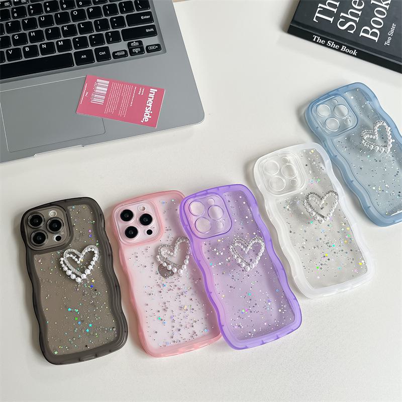 Apple 15 Promax Mobile Phone Case: Anti-Fall, Pearl Love, Soft Wave Transparent Epoxy DIY. iPhone 15
Apple 15 Promax Mobile Phone Case: Anti-Fall, Pearl Love, Soft Wave Transparent Epoxy DIY. iPhone 15
