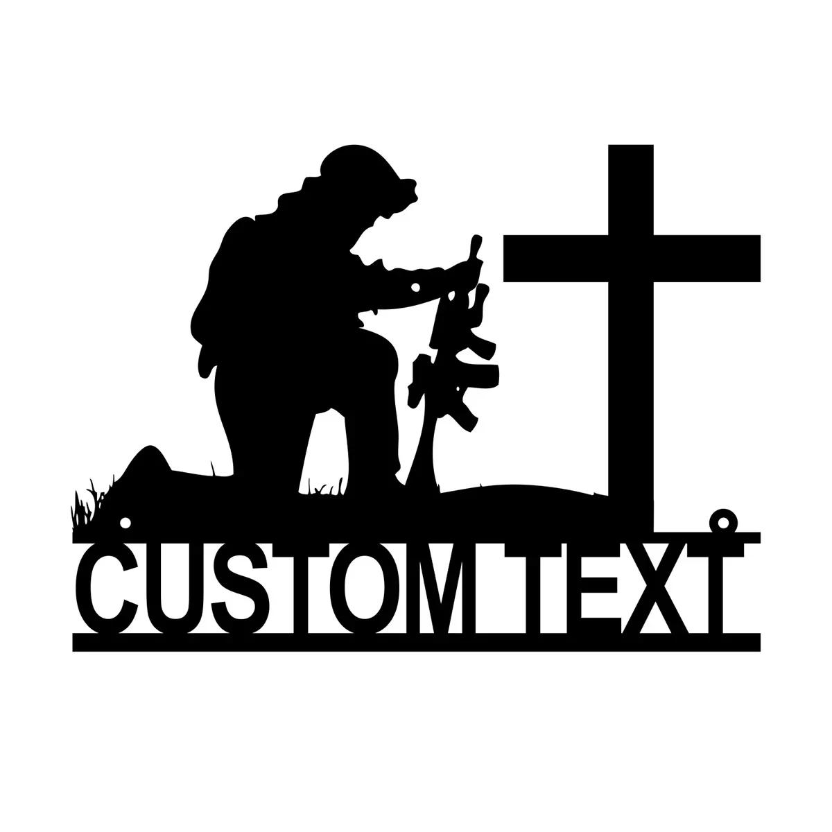 Kneeling Soldier Metal Wall Art, Military Home Decor, Personalized Soldier Name Sign, Custom Army Gift, Veterans Day Memorial
Kneeling Soldier Metal Wall Art, Military Home Decor, Personalized Soldier Name Sign, Custom Army Gift, Veterans Day Memorial