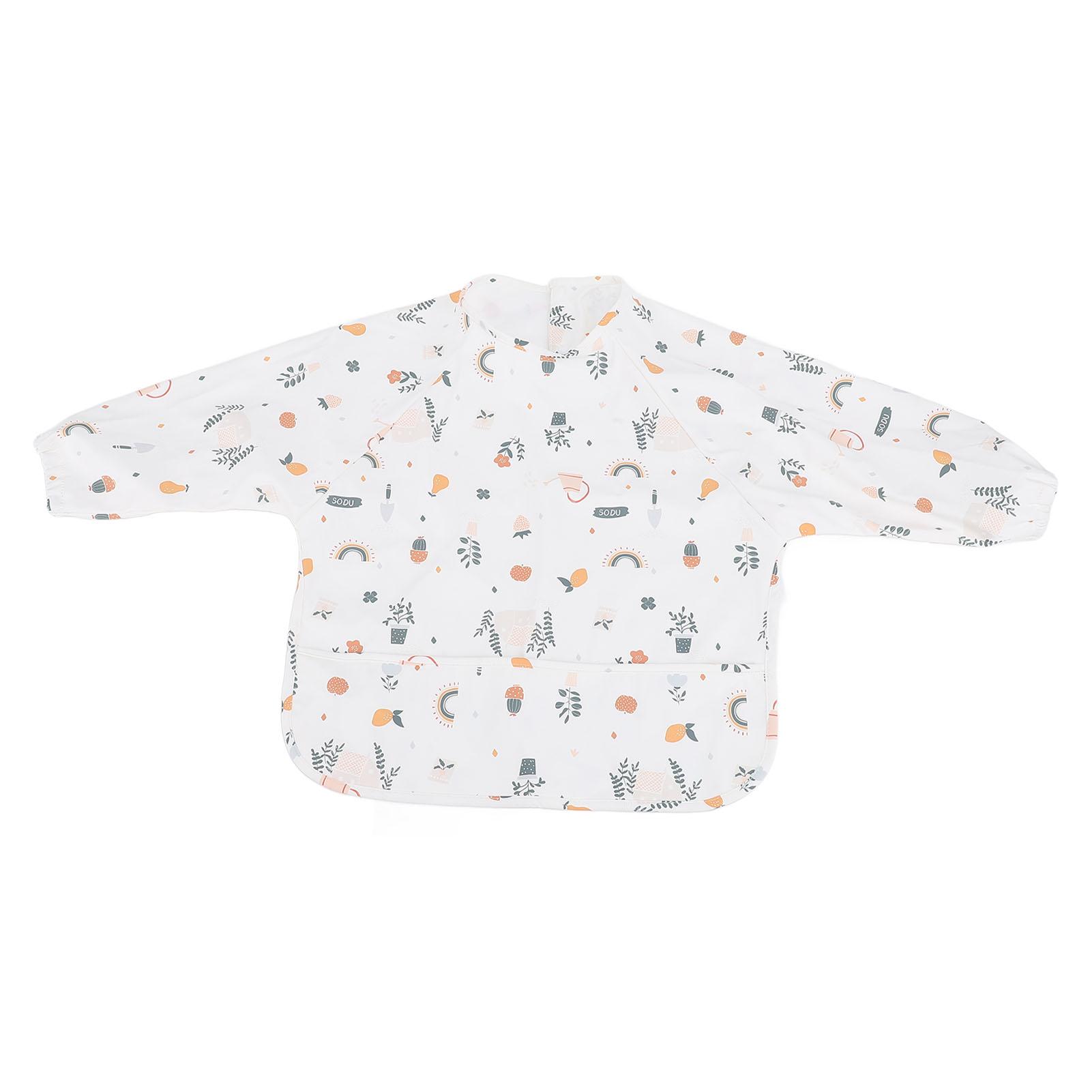 Long Sleeve Baby Bib with Pocket Water Resistant PU Button Closure Baby Weaning Bib Outfit for 18
Long Sleeve Baby Bib with Pocket Water Resistant PU Button Closure Baby Weaning Bib Outfit for 18