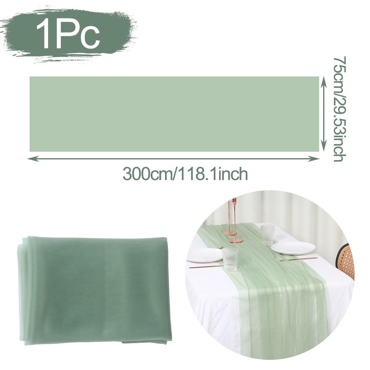Semi-Sheer Gauze Table Runner Green Table Setting Dining Vintage Wedding Decoration Banquets Arches Retro Baby Shower Supplies 75x300cm
Semi-Sheer Gauze Table Runner Green Table Setting Dining Vintage Wedding Decoration Banquets Arches Retro Baby Shower Supplies 75x300cm