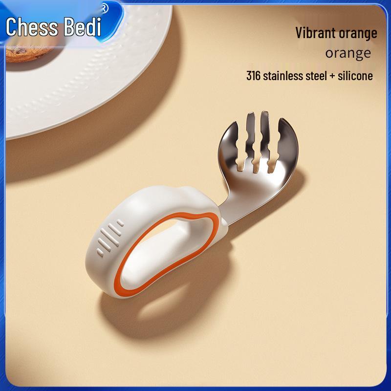 Infant Training Silicone Spoon & Fork Set - Stainless Steel, Short Handle, Bent Head for Learning to Eat
Infant Training Silicone Spoon & Fork Set - Stainless Steel, Short Handle, Bent Head for Learning to Eat