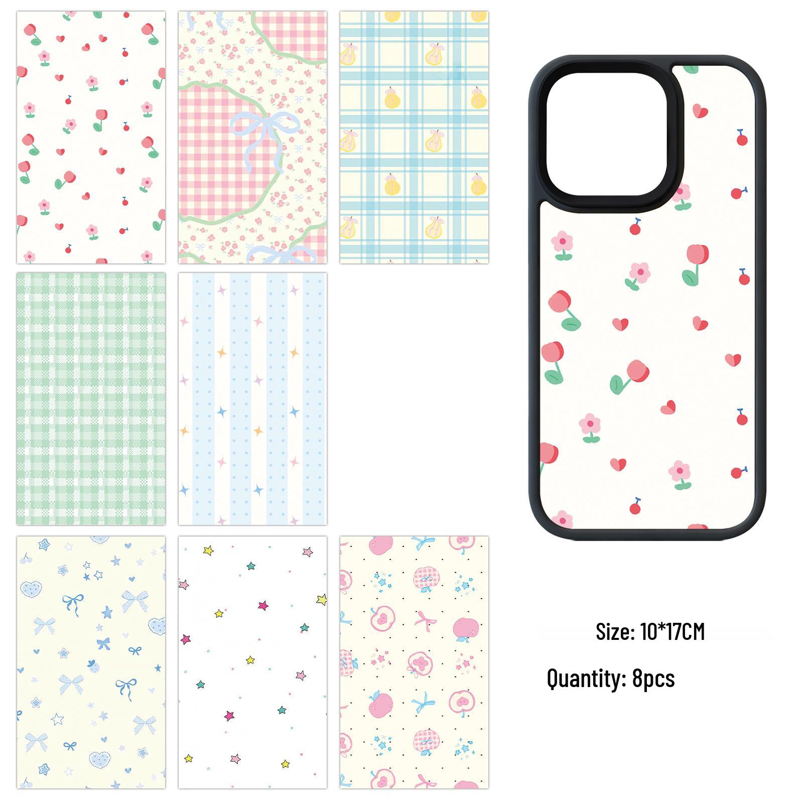 8 Sheets Waterproof Phone Back Card Stickers - Self-Adhesive Girly Heart Retro Designs for DIY Journaling
8 Sheets Waterproof Phone Back Card Stickers - Self-Adhesive Girly Heart Retro Designs for DIY Journaling