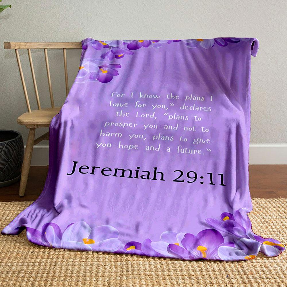 Purple Floral Scripture Blanket Printed Blanket for Living Room Bed Couch lunch break Soft Cozy Blanket for Friend s festival Gift 80cm x 120cm
Purple Floral Scripture Blanket Printed Blanket for Living Room Bed Couch lunch break Soft Cozy Blanket for Friend s festival Gift 80cm x 120cm