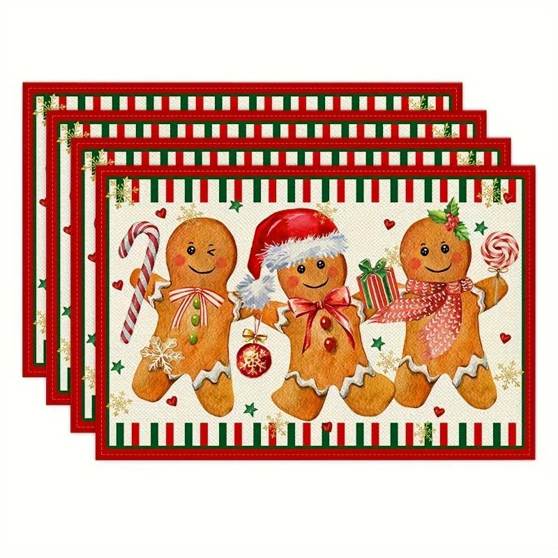4 Pc Gingerbread Candy Cane ChristmasThemed Placemats Rectangular Table Mats for Home & Party Decor Machine Washable Rectangle 30x45cm-4PC
4 Pc Gingerbread Candy Cane ChristmasThemed Placemats Rectangular Table Mats for Home & Party Decor Machine Washable Rectangle 30x45cm-4PC
