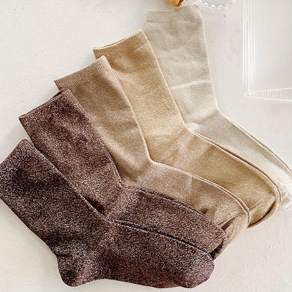 5 Pairs Thickened Gold and Silver Stockings Cotton Women s Sparkly Stockings Shiny Mid-calf Socks 5 Pairs
5 Pairs Thickened Gold and Silver Stockings Cotton Women s Sparkly Stockings Shiny Mid-calf Socks 5 Pairs
