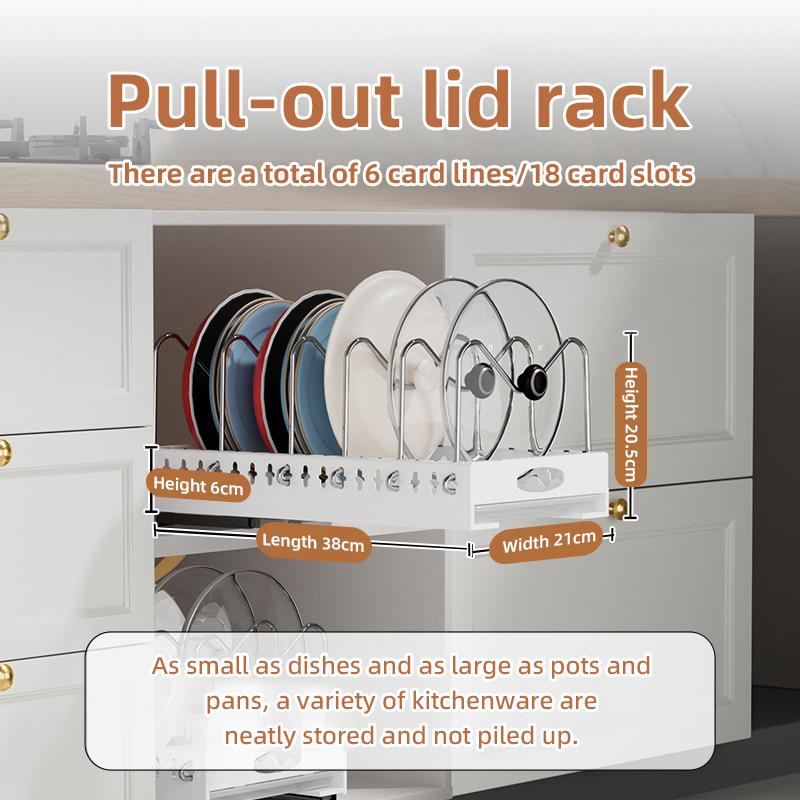 Pull Out Pot Lid Holder Kitchen Pots and Pans Organizer Under Cabinet Slide Out Pot Pan Organizer Rack Sliding Dish Drying Shelf
Pull Out Pot Lid Holder Kitchen Pots and Pans Organizer Under Cabinet Slide Out Pot Pan Organizer Rack Sliding Dish Drying Shelf