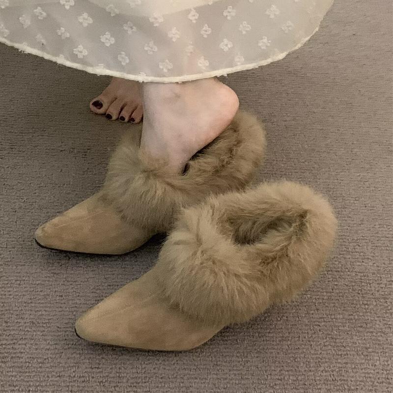 Fur Women High Heels Shoes Elegant Designer Pointed Toe Suede Shoes Fashion Snow Boots Winter Dress Pumps Mujer 35
Fur Women High Heels Shoes Elegant Designer Pointed Toe Suede Shoes Fashion Snow Boots Winter Dress Pumps Mujer 35