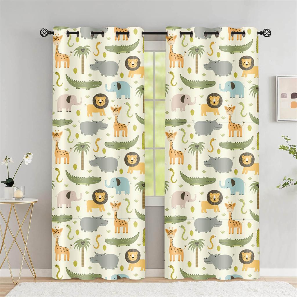 Сафари Животные Оконные Занавески Мультфильм Джунгли Лесной Принт Шторы Домашний Декор Шторы для Детей Спальня Гостиная 100W130H(CM)40x51in&Grommet Top
Сафари Животные Оконные Занавески Мультфильм Джунгли Лесной Принт Шторы Домашний Декор Шторы для Детей Спальня Гостиная 100W130H(CM)40x51in&Grommet Top