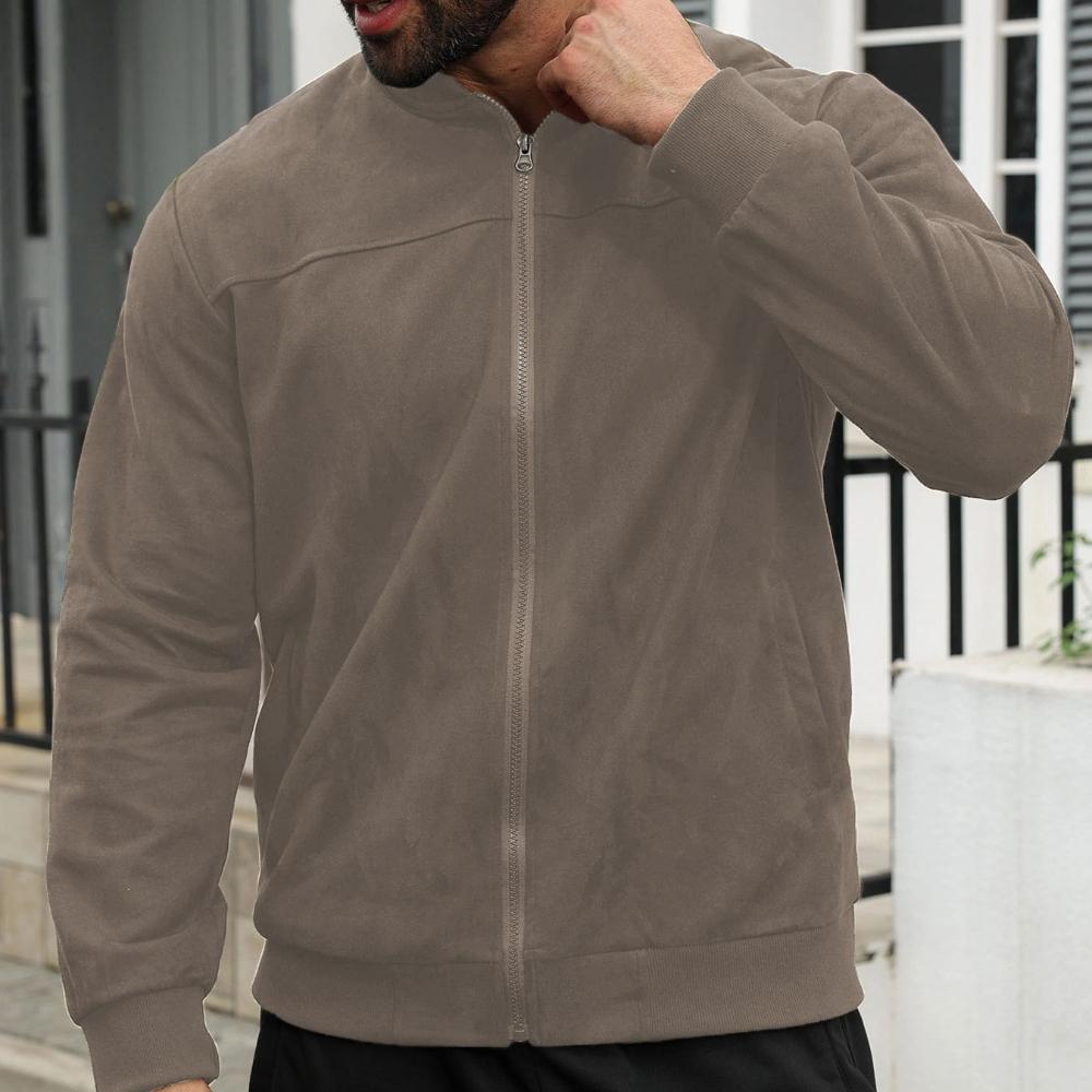 Men s Casual Suede Lightweight Sweatshirt Jacket Solid Color Casual Bomber Jacket Men s All-match Daily Outerwear Stand Collar Casual Full-zip Bomber XXXL
Men s Casual Suede Lightweight Sweatshirt Jacket Solid Color Casual Bomber Jacket Men s All-match Daily Outerwear Stand Collar Casual Full-zip Bomber XXXL