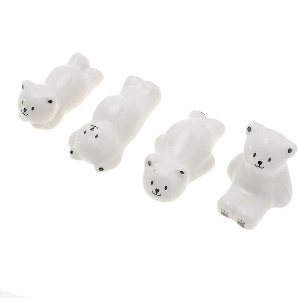 Cute Creative Polar Bear Ceramic Chopstick Rest Dinnerware Stand Tableware Rack Chopsticks Holder 4Pcs
Cute Creative Polar Bear Ceramic Chopstick Rest Dinnerware Stand Tableware Rack Chopsticks Holder 4Pcs