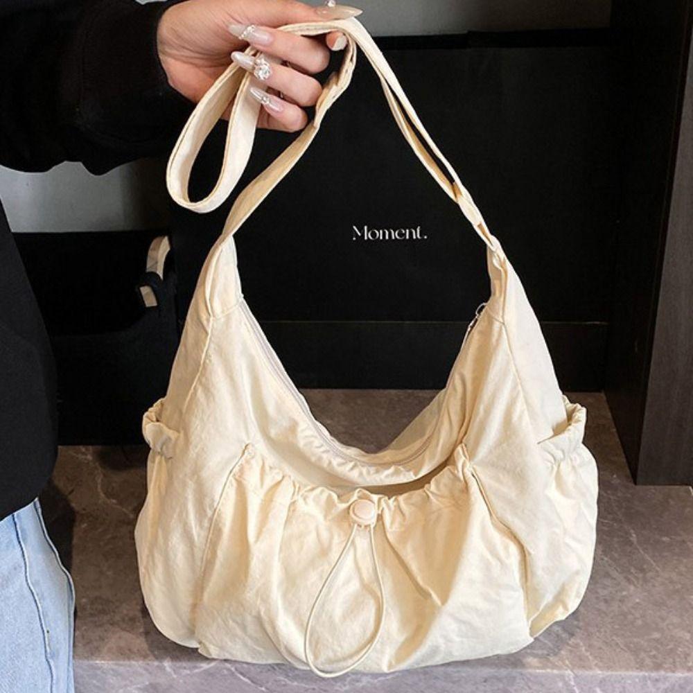 Handbag Nylon Shoulder Bag Korean Style Drawstring Bag Cute Crossbody Bag Girls білий
Handbag Nylon Shoulder Bag Korean Style Drawstring Bag Cute Crossbody Bag Girls білий