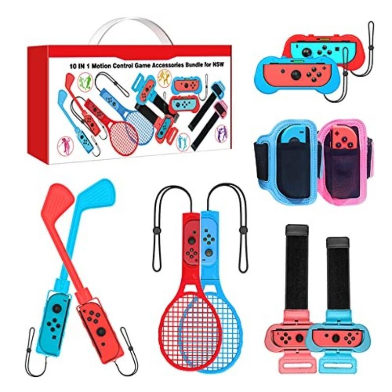 Switch Sports Accessories Bundle10 в 1 Семейный комплект аксессуаров для спортивных игр 2022: Футбольные ремни для ног, клюшки для гольфа Mario, браслеты Just Dance Package:37.5*17.8*6.6cm красный/синий
Switch Sports Accessories Bundle10 в 1 Семейный комплект аксессуаров для спортивных игр 2022: Футбольные ремни для ног, клюшки для гольфа Mario, браслеты Just Dance Package:37.5*17.8*6.6cm красный/синий