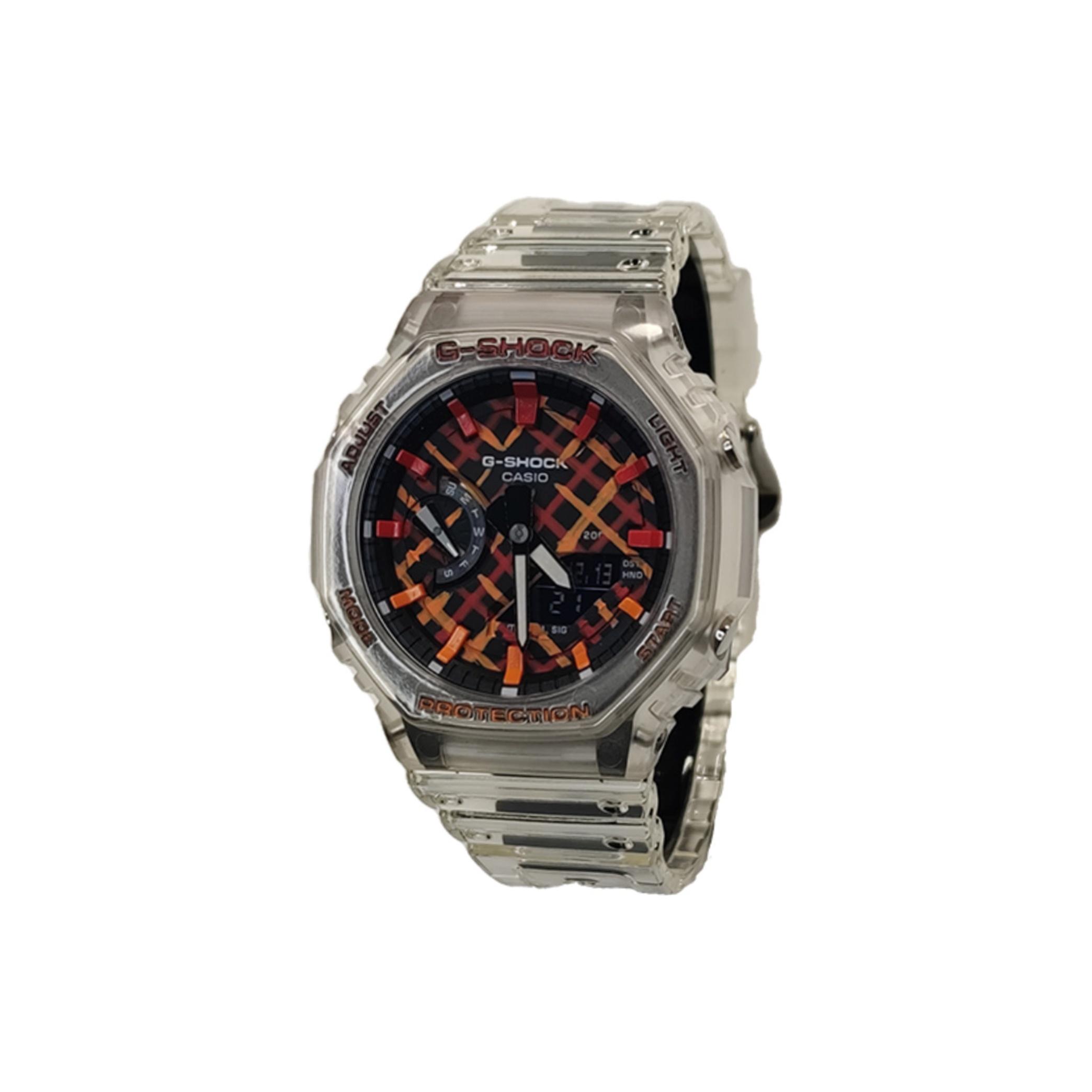 CASIO Men Liquid Crystal,Analog Dual Display Series Red Watch GA-2100SKE-7A(Watch3--) Red Stripes
CASIO Men Liquid Crystal,Analog Dual Display Series Red Watch GA-2100SKE-7A(Watch3--) Red Stripes