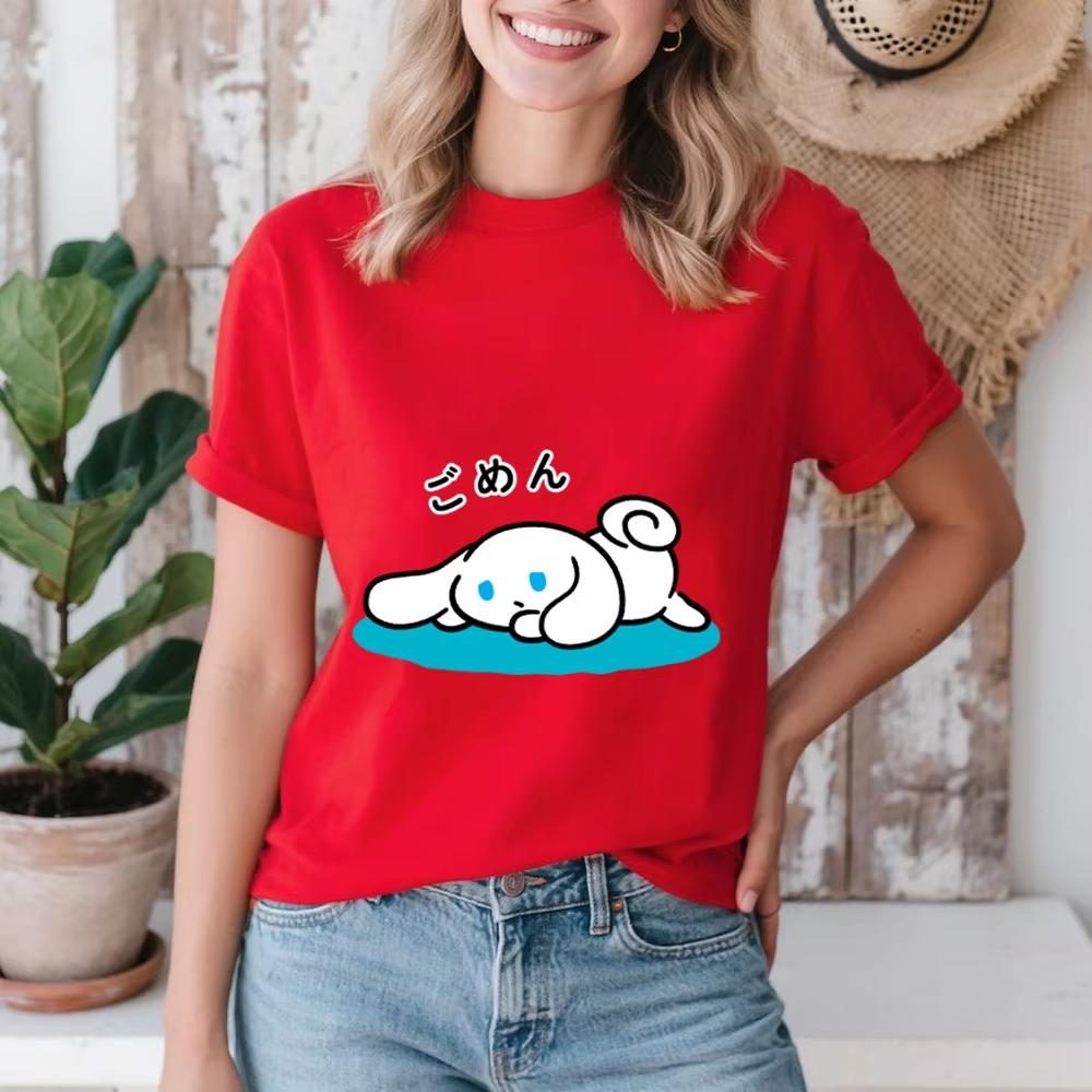 2026 Summer Cinnamoroll Sorry Cutie Print Cotton T Shirt for Women Casual Comfort Soft Daily Wear Top S
2026 Summer Cinnamoroll Sorry Cutie Print Cotton T Shirt for Women Casual Comfort Soft Daily Wear Top S