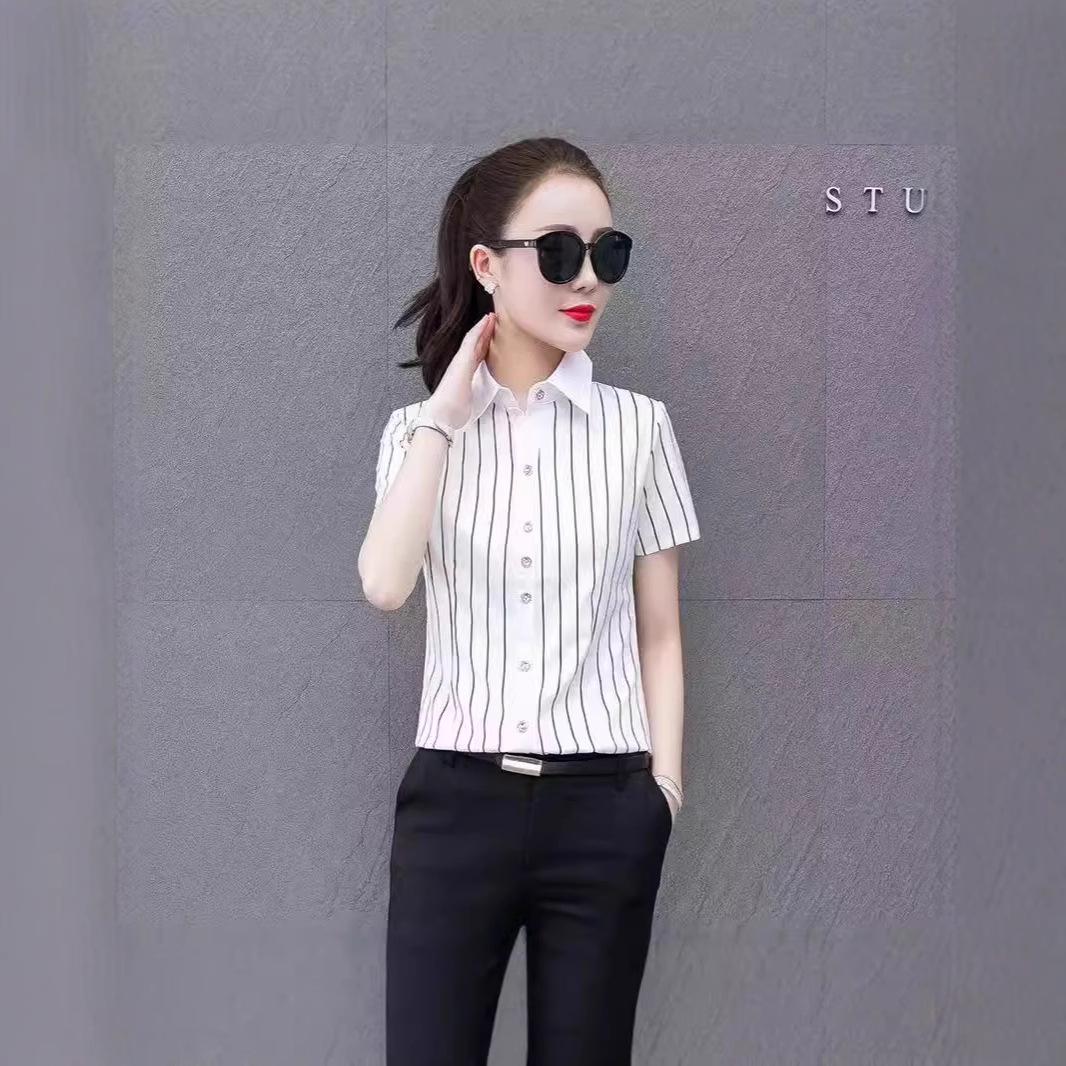 2024 Spring/Summer Women s Striped Short Sleeve Blouse: Chic and Unique Design XL
2024 Spring/Summer Women s Striped Short Sleeve Blouse: Chic and Unique Design XL