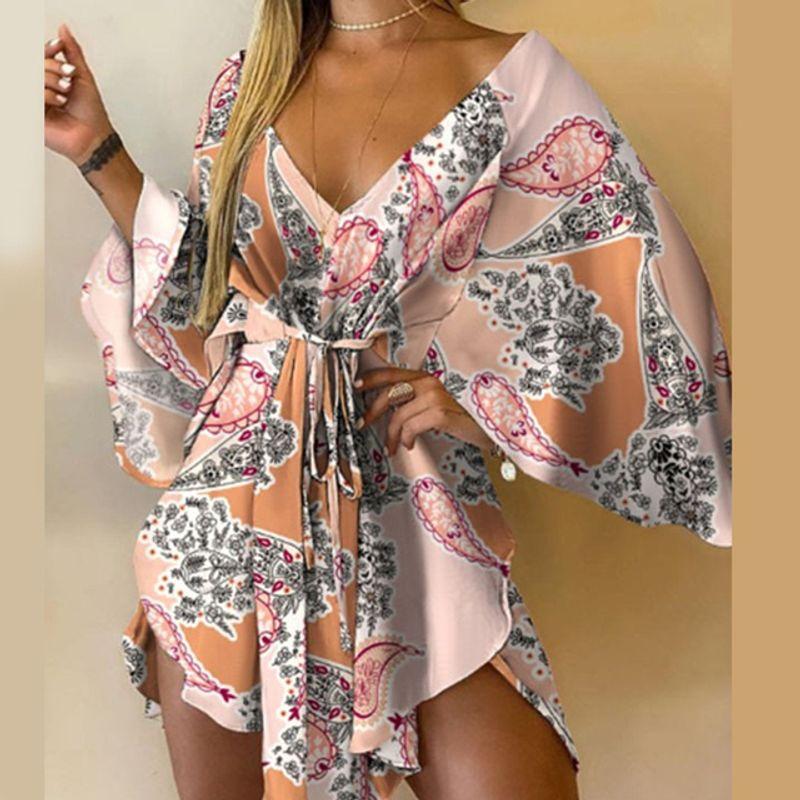 Платье мини свободного кроя с V-образным вырезом для вечеринок, весеннее, с кружевным поясом, новинка осени Pink Print S
Платье мини свободного кроя с V-образным вырезом для вечеринок, весеннее, с кружевным поясом, новинка осени Pink Print S