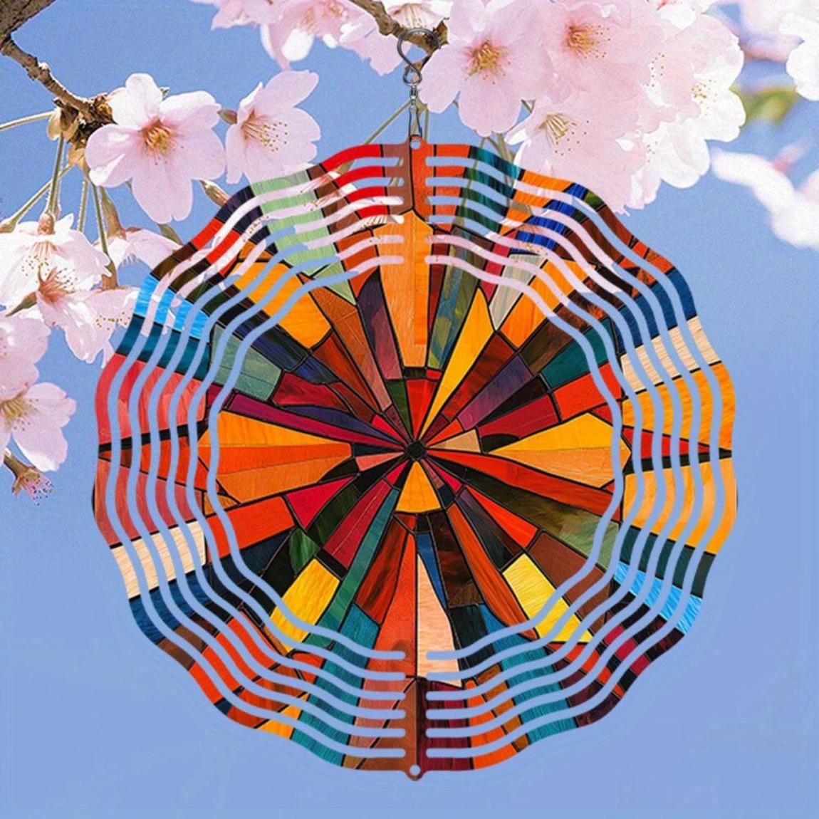 Colorful Metal Wind Chime Outdoor Garden Decor Dual Direction Rotating Hanging Ornament with Interlocking Block Pattern Easy Install
Colorful Metal Wind Chime Outdoor Garden Decor Dual Direction Rotating Hanging Ornament with Interlocking Block Pattern Easy Install