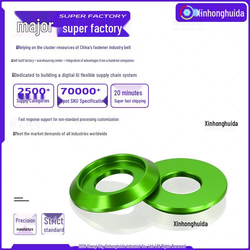 Green Groove Aluminum Alloy Semicircular Head Washer with Pan Head Screw - Sizes: M2, M2.5, M3, M4, M6, M8 M2.5 Green
Green Groove Aluminum Alloy Semicircular Head Washer with Pan Head Screw - Sizes: M2, M2.5, M3, M4, M6, M8 M2.5 Green
