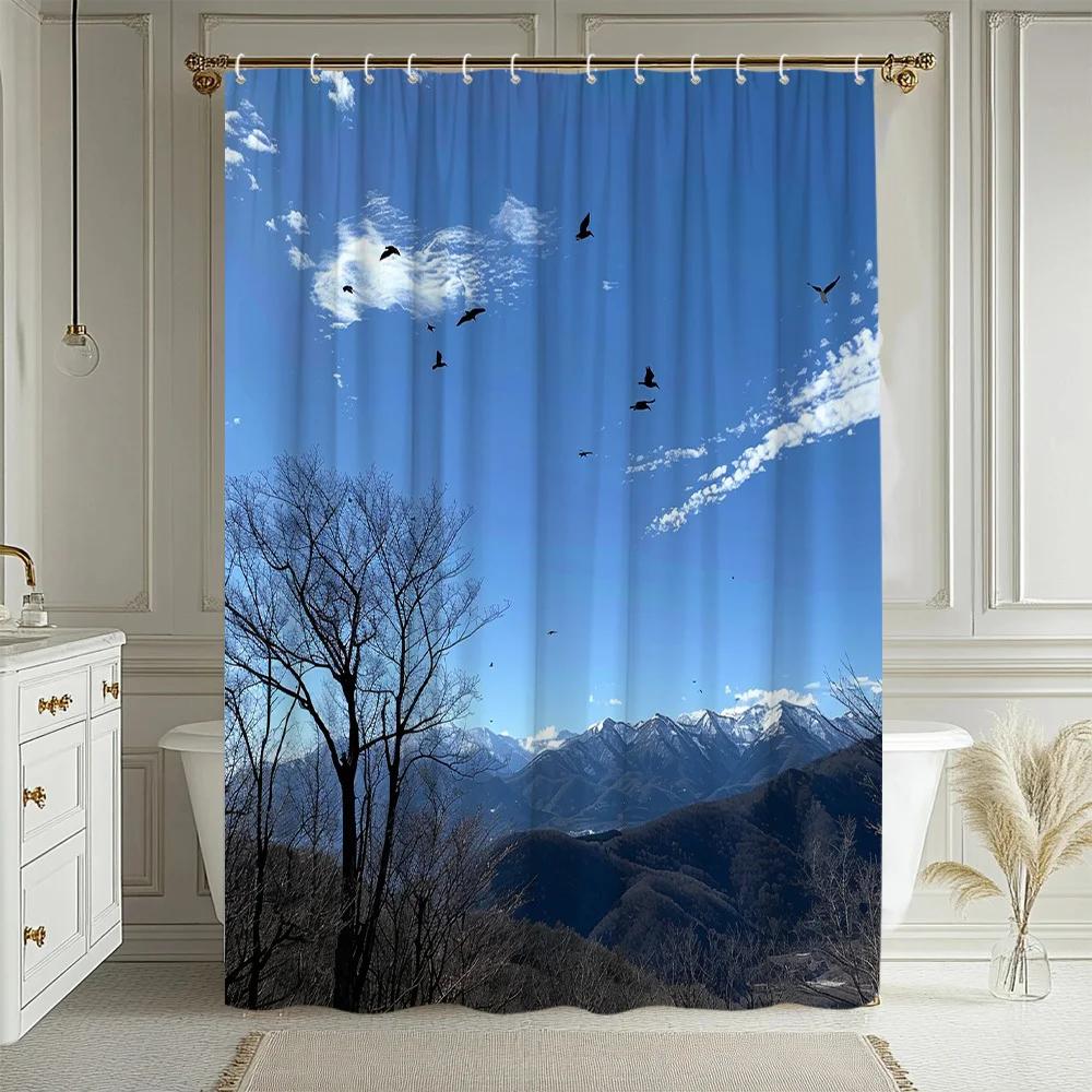 1Pc Trees And Birds Blue Sky Scenery Shower Curtain Natural Landscape Pattern Bathroom Decoration Polyester Fabric Contains W60H190(CM)-1 Pcs
1Pc Trees And Birds Blue Sky Scenery Shower Curtain Natural Landscape Pattern Bathroom Decoration Polyester Fabric Contains W60H190(CM)-1 Pcs