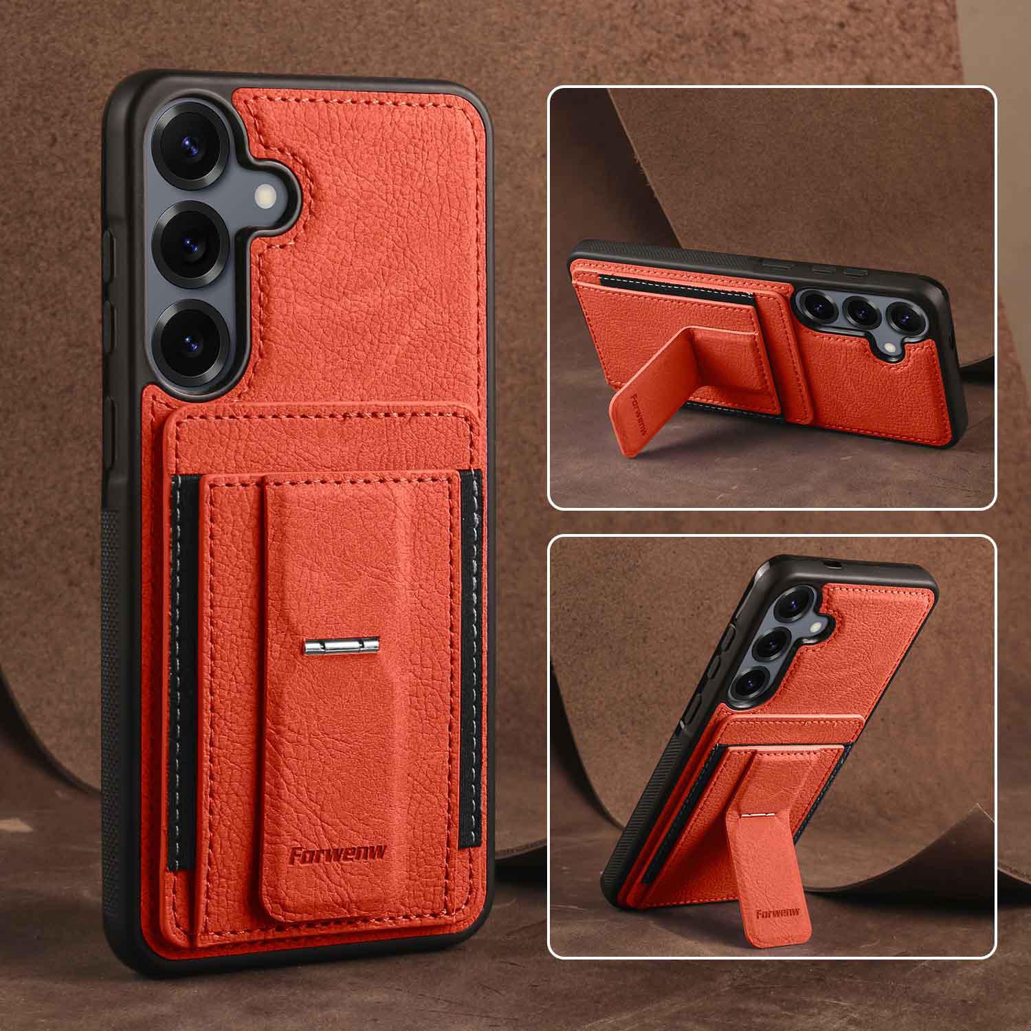 Forwenw S25 Leather Texture Protective Card Holder Case for Samsung S26/S24FE/S57/A36 Samsung S24 FE оранжевый
Forwenw S25 Leather Texture Protective Card Holder Case for Samsung S26/S24FE/S57/A36 Samsung S24 FE оранжевый