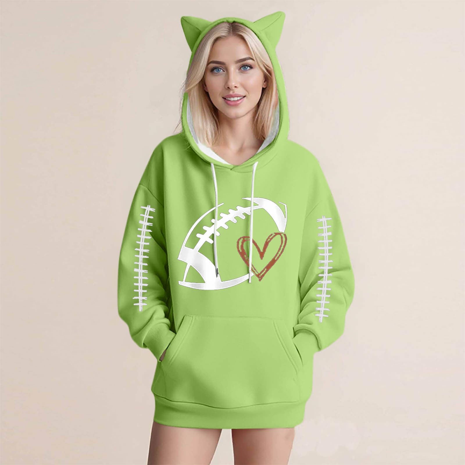 Женская мода Повседневные толстовки с капюшоном и длинным рукавом M зелёный
Женская мода Повседневные толстовки с капюшоном и длинным рукавом M зелёный