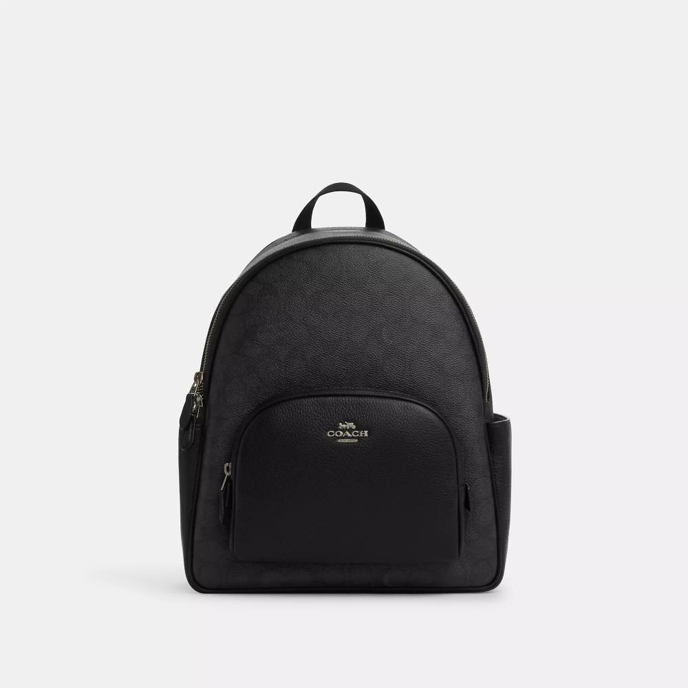Coach Court Backpack In Signature Canvas Gunmetal Charcoal Black One Size
Coach Court Backpack In Signature Canvas Gunmetal Charcoal Black One Size