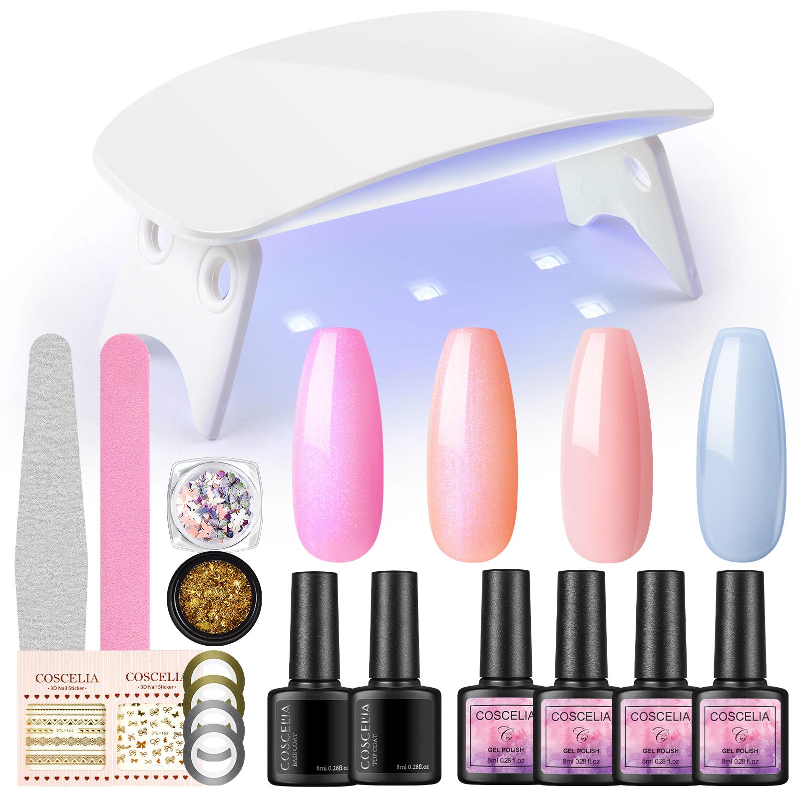 COSCELIA 4 шт. Набор гель-лаков для ногтей Soak Off Base Top Coat Gel Лаки с УФ-светодиодной лампой Украшения для ногтей для чистого цветного геля Набор инструментов для дизайна ногтей
COSCELIA 4 шт. Набор гель-лаков для ногтей Soak Off Base Top Coat Gel Лаки с УФ-светодиодной лампой Украшения для ногтей для чистого цветного геля Набор инструментов для дизайна ногтей