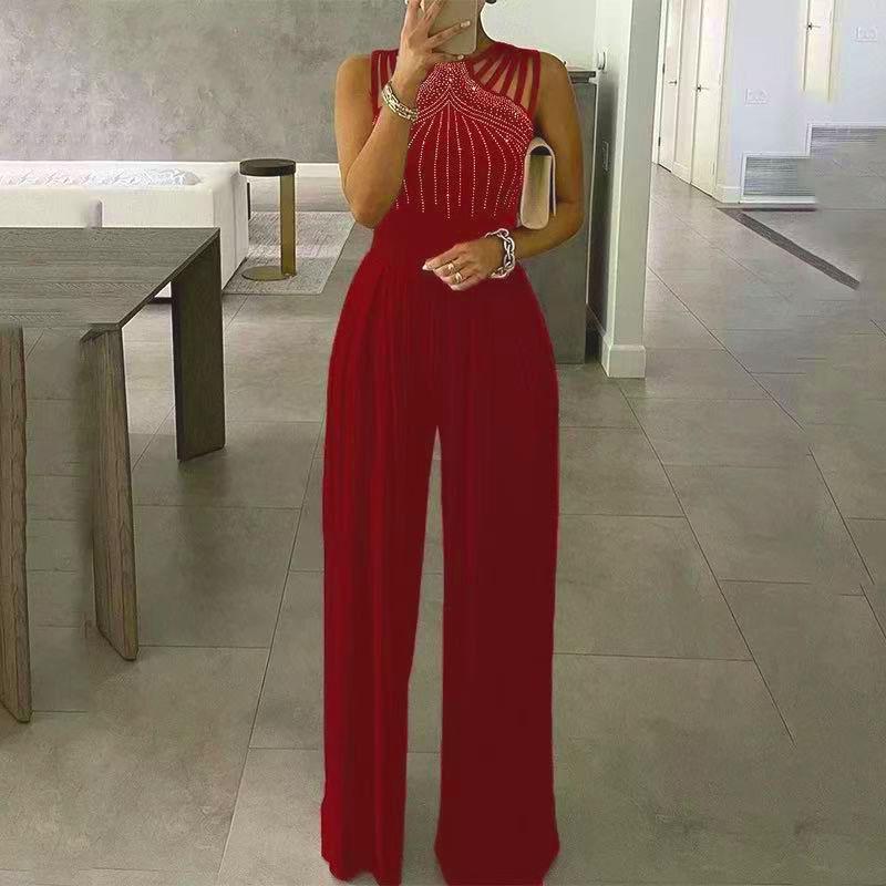 Комбинезон с широкими брюками и стразами 2023: Европейский и американский летний стиль, облегающее однотонное платье 5XL красный
Комбинезон с широкими брюками и стразами 2023: Европейский и американский летний стиль, облегающее однотонное платье 5XL красный