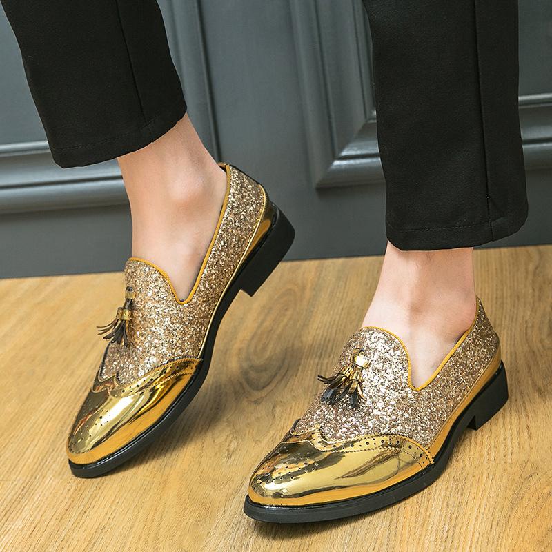 Men s Shoes Large Size Casual Leather Shoes Fashion Men s Gauntlets Tassel Leather Shoes British Style Hairstylist Sequins Trendy Shoes 38
Men s Shoes Large Size Casual Leather Shoes Fashion Men s Gauntlets Tassel Leather Shoes British Style Hairstylist Sequins Trendy Shoes 38
