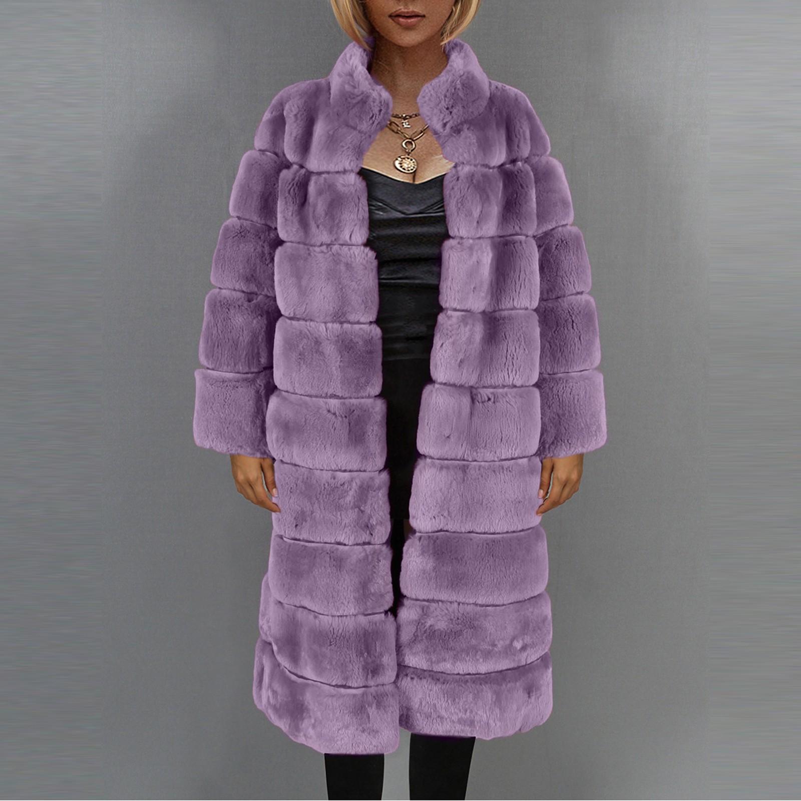Жіноче модне повсякденне штучне верхнє пальто XXL фіолетовий
Жіноче модне повсякденне штучне верхнє пальто XXL фіолетовий