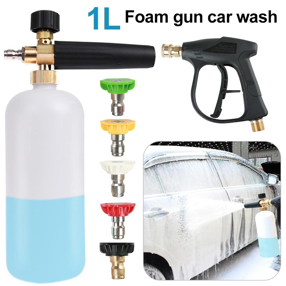 Car Wash Foam Gun 1/4 Quick Connector Adjustable High Pressure Car Washer Snow Foam Lance Generator Car Cleaning Water Gun
Car Wash Foam Gun 1/4 Quick Connector Adjustable High Pressure Car Washer Snow Foam Lance Generator Car Cleaning Water Gun