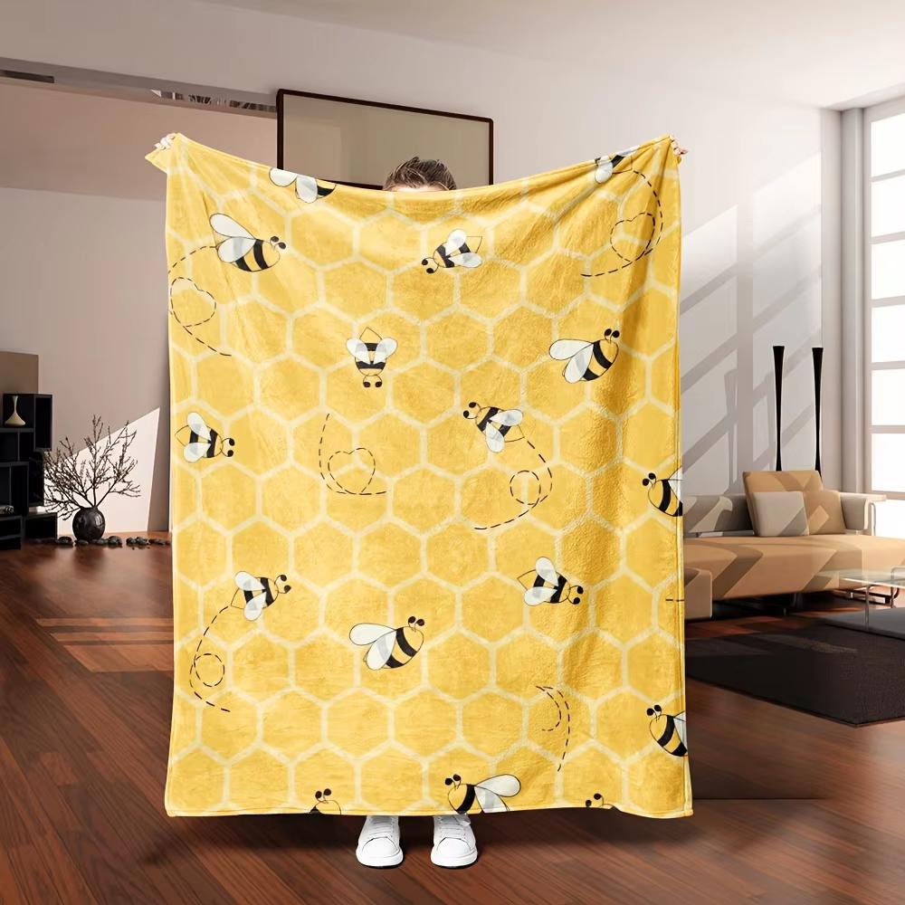 Yellow Bee Flannel Blanket Nature Theme Fleece Throw High Quality Material Multi Purpose Essential Print Soft Comfortable 75x90cm
Yellow Bee Flannel Blanket Nature Theme Fleece Throw High Quality Material Multi Purpose Essential Print Soft Comfortable 75x90cm