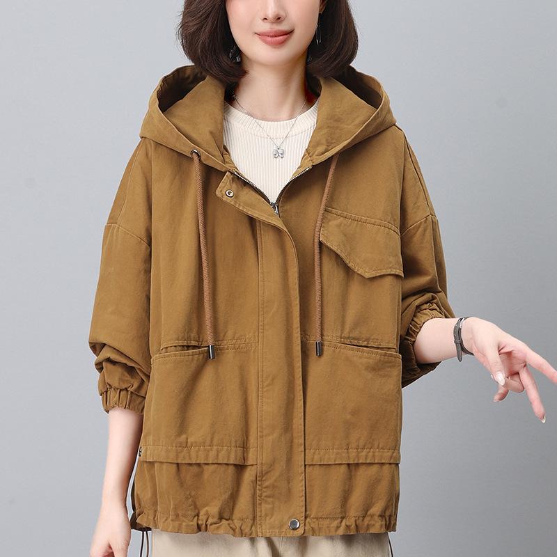 2024 Plus Size Hooded Trench Coat for Women - Loose Fit Spring & Autumn Workwear Jacket L (suggested 100-125 jin) серый
2024 Plus Size Hooded Trench Coat for Women - Loose Fit Spring & Autumn Workwear Jacket L (suggested 100-125 jin) серый