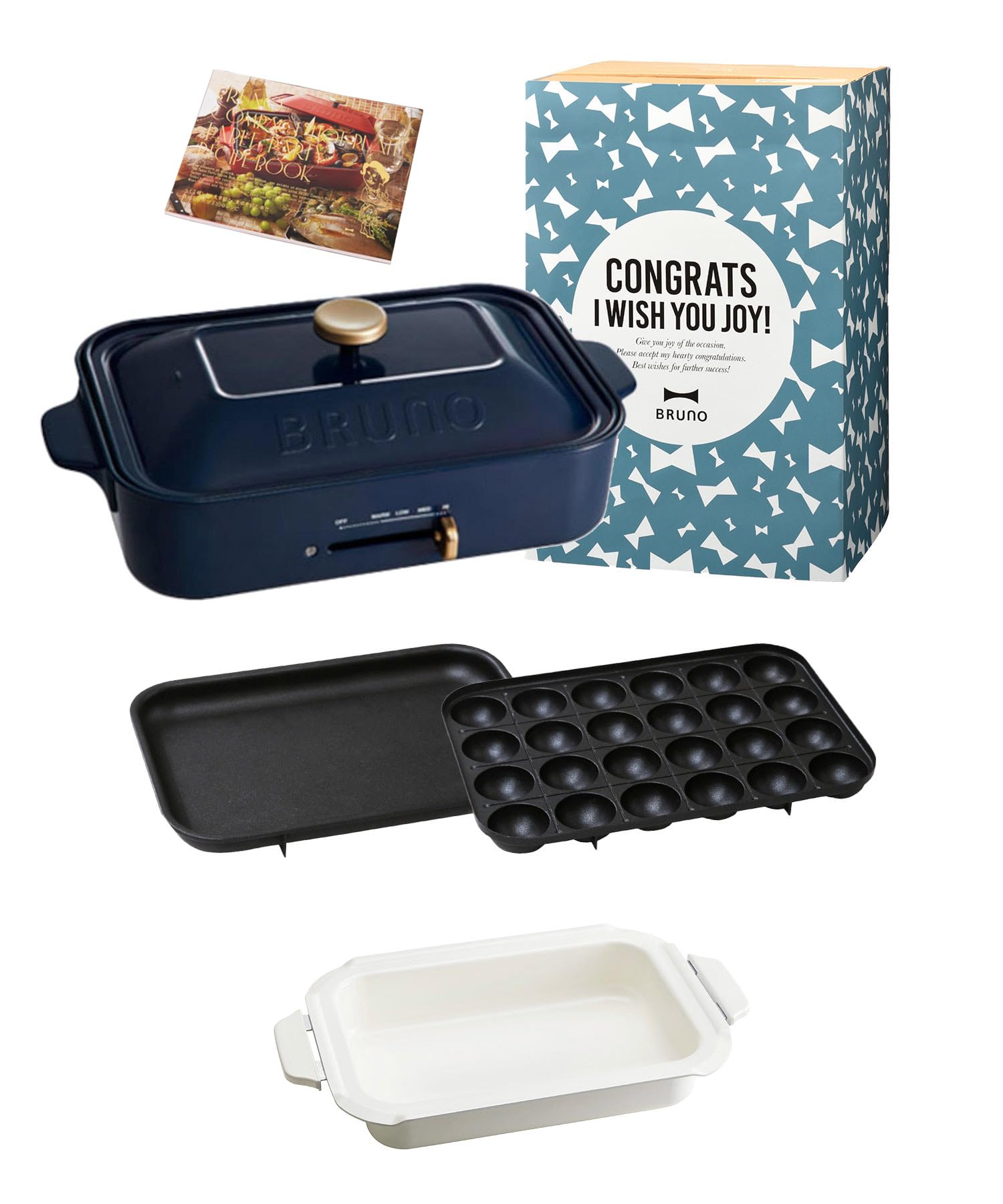 BRUNO Bruno Compact Hot Plate Body 3 Types of Plates Ceramic Coated Pot Yakiniku Celebration Sleeve Recipe Book Included Navy Navy Stylish Cute One Темно-синій
BRUNO Bruno Compact Hot Plate Body 3 Types of Plates Ceramic Coated Pot Yakiniku Celebration Sleeve Recipe Book Included Navy Navy Stylish Cute One Темно-синій