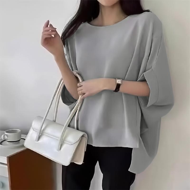 ZANZEA Женская повседневная блузка с круглым вырезом, рукавами «летучая мышь», свободного кроя, с рукавами до локтя S
ZANZEA Женская повседневная блузка с круглым вырезом, рукавами «летучая мышь», свободного кроя, с рукавами до локтя S