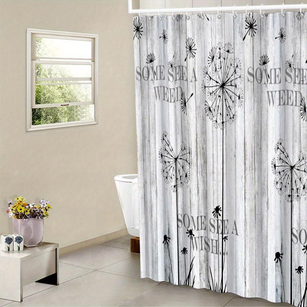 Rustic Dandelion Shower Curtain - Inspirational Quote, Vintage Floral On Weathered Wood, 12 Hooks, Polyester, Machine Washable W60H190(CM)-1 Pcs
Rustic Dandelion Shower Curtain - Inspirational Quote, Vintage Floral On Weathered Wood, 12 Hooks, Polyester, Machine Washable W60H190(CM)-1 Pcs