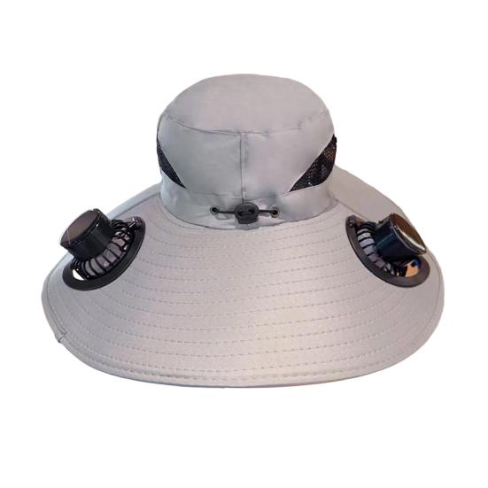 Buckle Hat with Dual Fans Large Battery Solar Charging Full-Face Sun Protection Large Brim Sun Hat Adjustable Drawstring Walking Cooling Hat сірий
Buckle Hat with Dual Fans Large Battery Solar Charging Full-Face Sun Protection Large Brim Sun Hat Adjustable Drawstring Walking Cooling Hat сірий