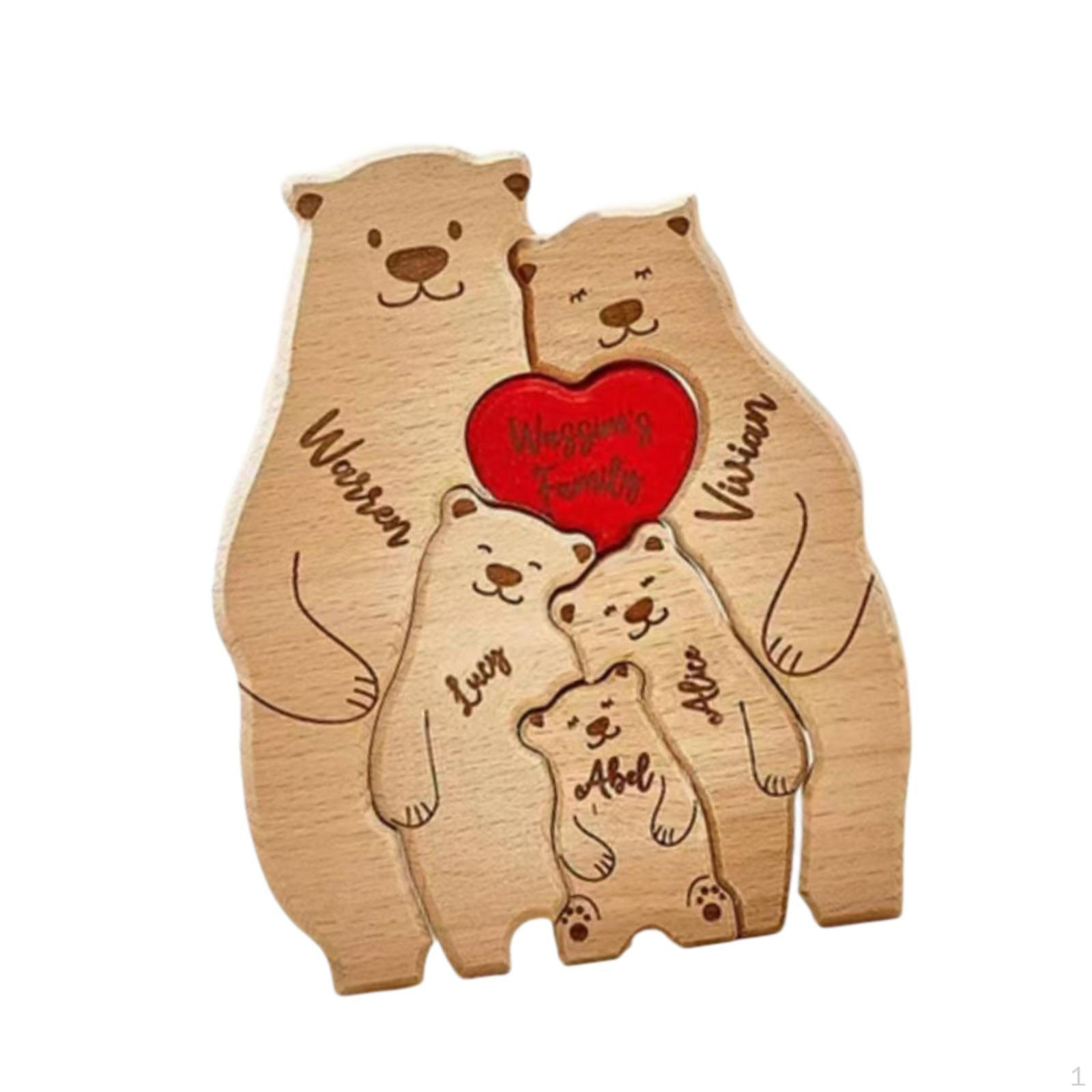 Дерев яна художня головоломка Bear Family Милі подарунки на день народження Скульптура ведмедів для 5 bears
Дерев яна художня головоломка Bear Family Милі подарунки на день народження Скульптура ведмедів для 5 bears