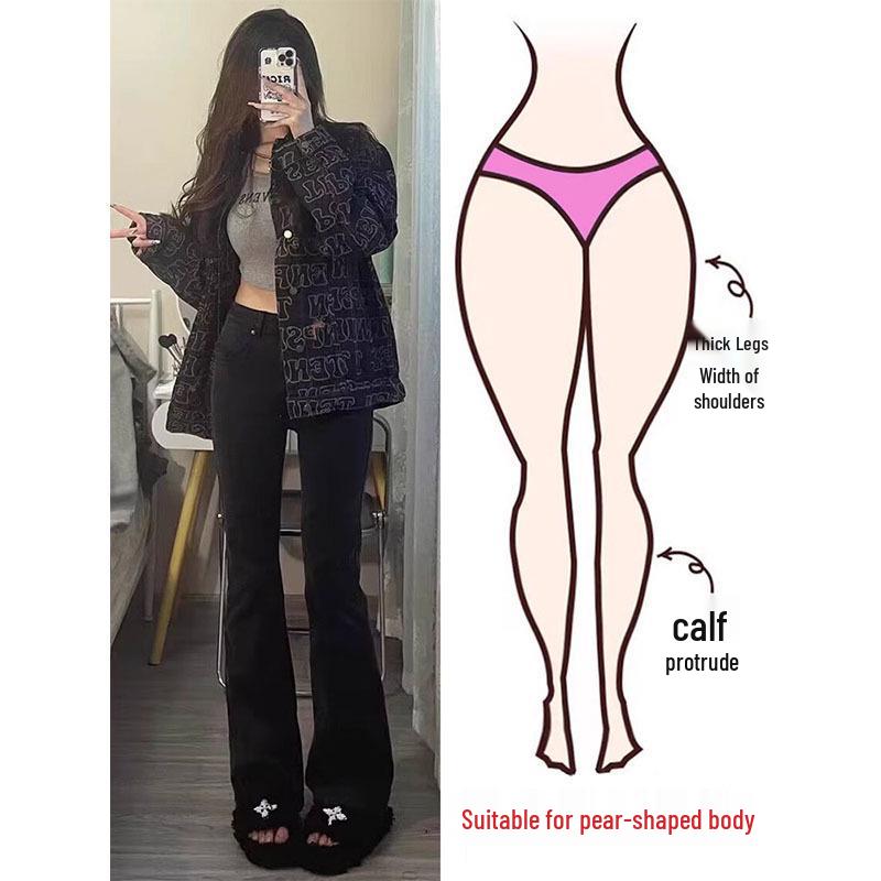 Women s Plus Size Black Fleece-Lined Flared Jeans: Slimming, Hip-Hiding for Autumn/Winter M
Women s Plus Size Black Fleece-Lined Flared Jeans: Slimming, Hip-Hiding for Autumn/Winter M