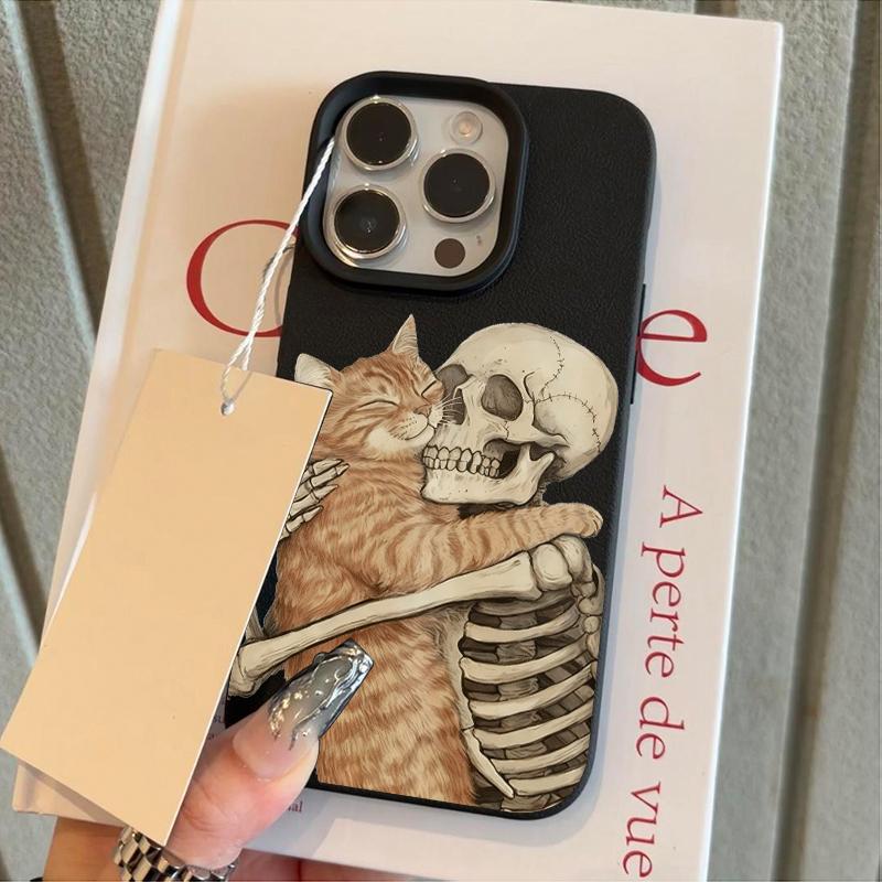 Skeleton Cat Hugging Skeleton Heart Art Phone Case for iPhone 17 16 15 14 13 12 11 Series Pro Max Plus Double Layer Protection iphone 14 Plus
Skeleton Cat Hugging Skeleton Heart Art Phone Case for iPhone 17 16 15 14 13 12 11 Series Pro Max Plus Double Layer Protection iphone 14 Plus