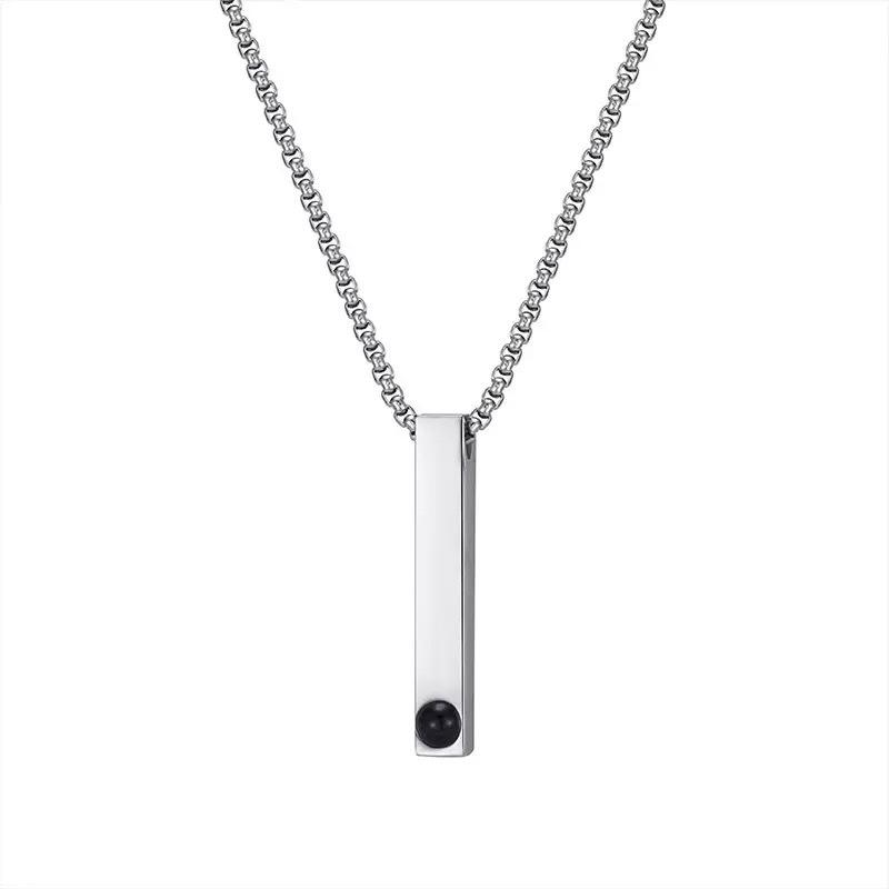 100 языков Я люблю тебя Длинное ожерелье с проекцией колонны Винтажная Премиум Простая ключичная цепочка