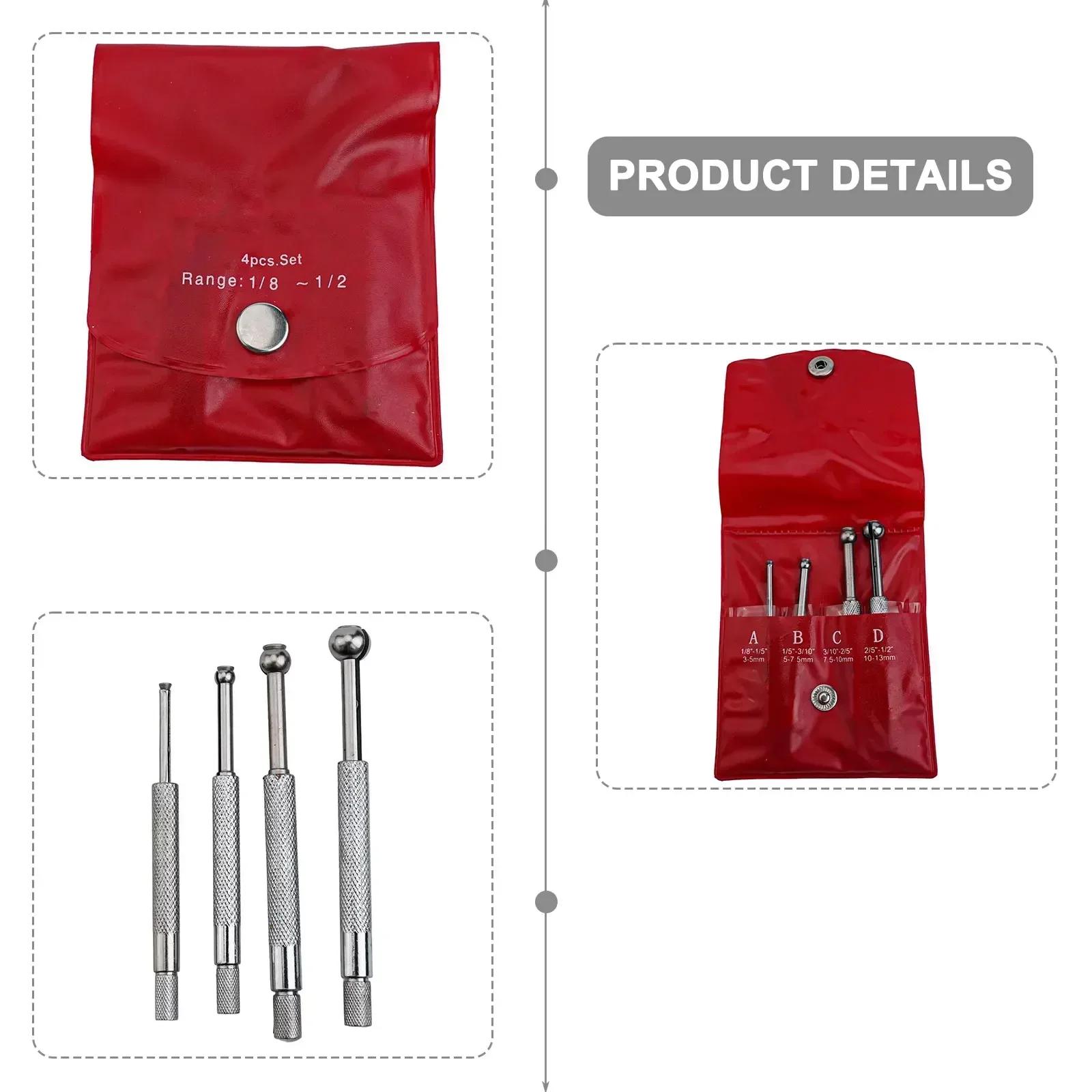 Adjustable Inner Diameter Gauge Kit 4pcs for Measuring Small Holes and Grooves Compatible with Micrometers and Calipers China Mainland
Adjustable Inner Diameter Gauge Kit 4pcs for Measuring Small Holes and Grooves Compatible with Micrometers and Calipers China Mainland