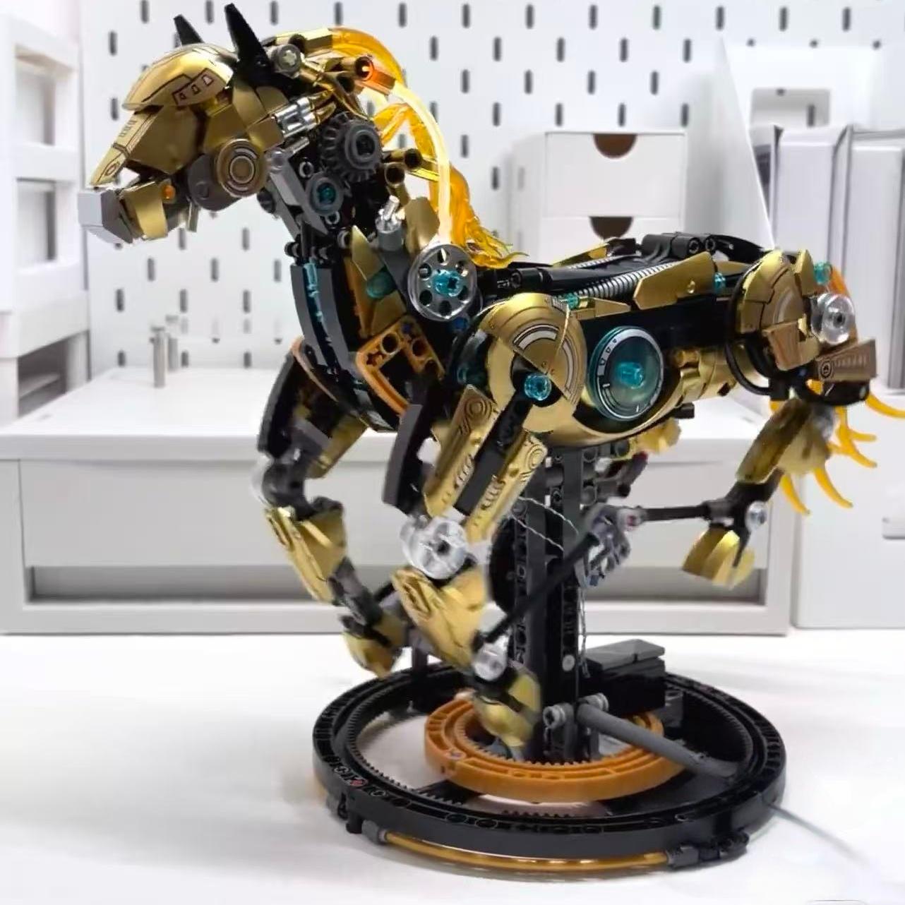 Mechanical Horse Building Block Set, 3D Assembled Robot Horse Model, Home Desktop Decoration Gift, Perfect Gift For Christmas, Halloween, Valentine S M
Mechanical Horse Building Block Set, 3D Assembled Robot Horse Model, Home Desktop Decoration Gift, Perfect Gift For Christmas, Halloween, Valentine S M