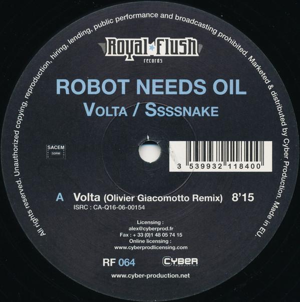 12-дюймовая пластинка РОБОТУ НУЖНО МАСЛО - Volta / Ssssnake RF064 Royal Flush Rec 2007 Франция Танцевальная и электронная музыка Б/У
12-дюймовая пластинка РОБОТУ НУЖНО МАСЛО - Volta / Ssssnake RF064 Royal Flush Rec 2007 Франция Танцевальная и электронная музыка Б/У