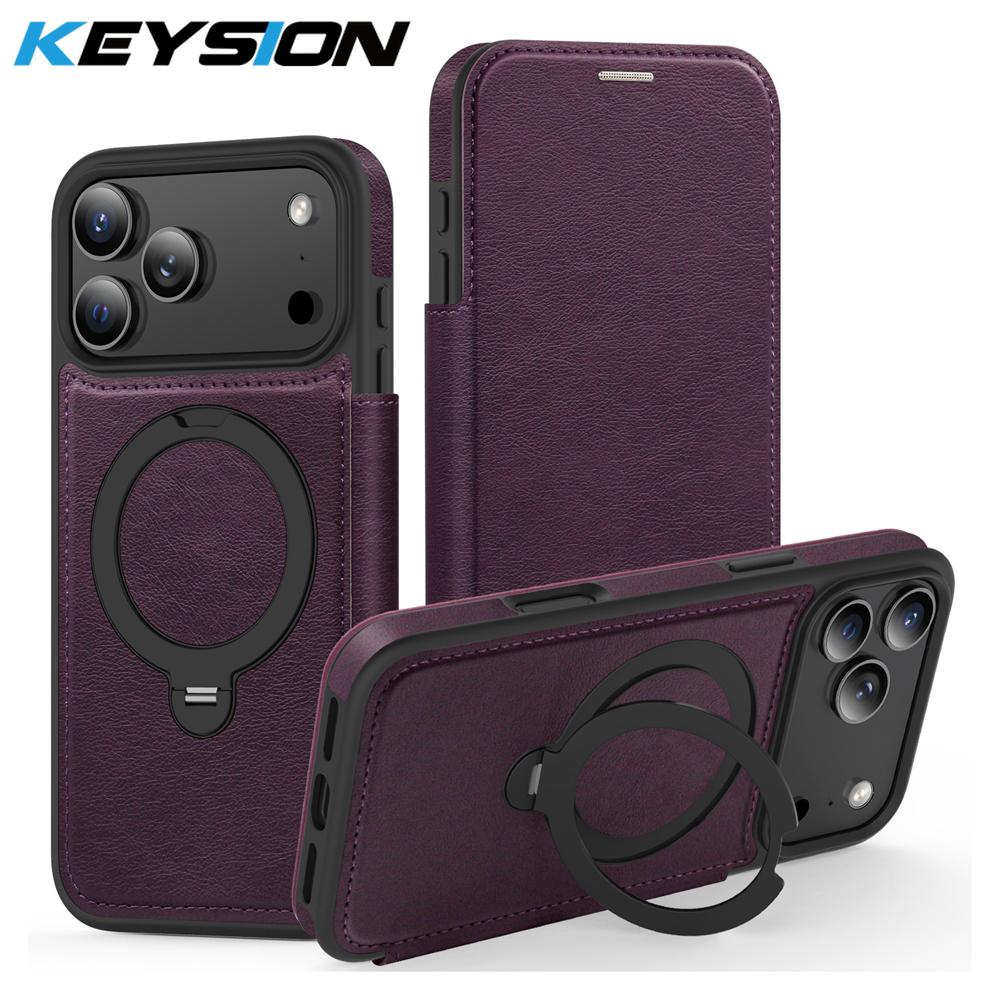 KEYSION Leather Flip Wallet Case for iPhone 15 16 17 Pro Max Air 16Plus 16e Cards Slots Magnetic 360 Ring Stand Phone Back Cover for iPhone 15 Pro Max фіолетовий
KEYSION Leather Flip Wallet Case for iPhone 15 16 17 Pro Max Air 16Plus 16e Cards Slots Magnetic 360 Ring Stand Phone Back Cover for iPhone 15 Pro Max фіолетовий