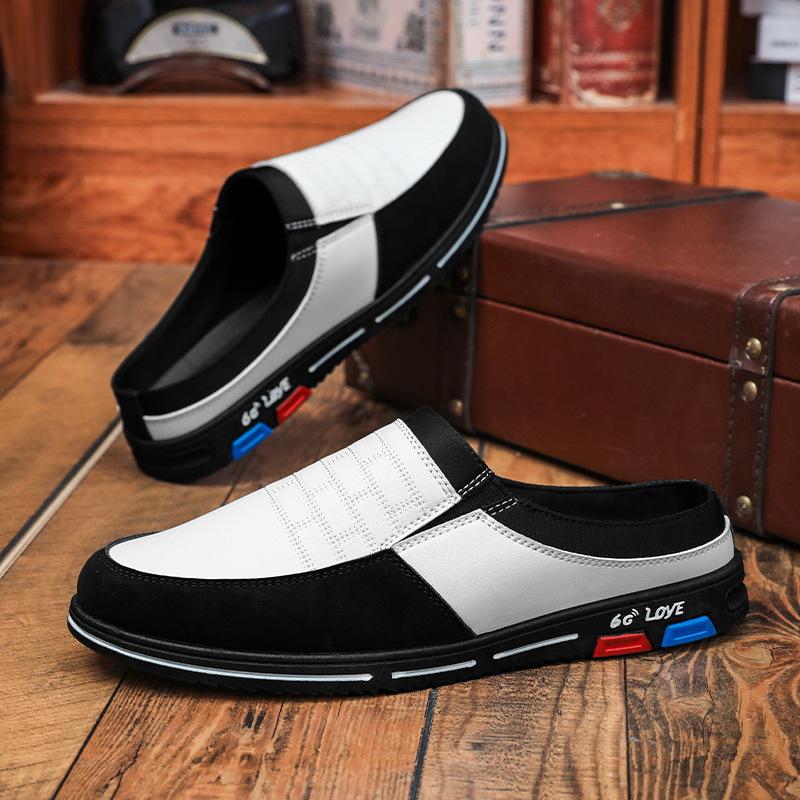 Large size 2025 spring new bag head half tray men s shoes casual lazy slippers trendy comfortable soft leather shoes 39
Large size 2025 spring new bag head half tray men s shoes casual lazy slippers trendy comfortable soft leather shoes 39